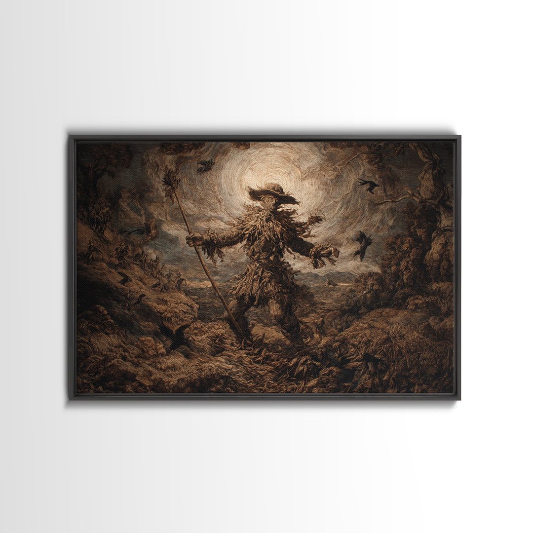 The Harvest Demon, Baroque Witchcraft Art, Landscape Wall Art, Gothic Horror Wall Art, Canvas Print, Halloween Wall Art, Halloween Decor