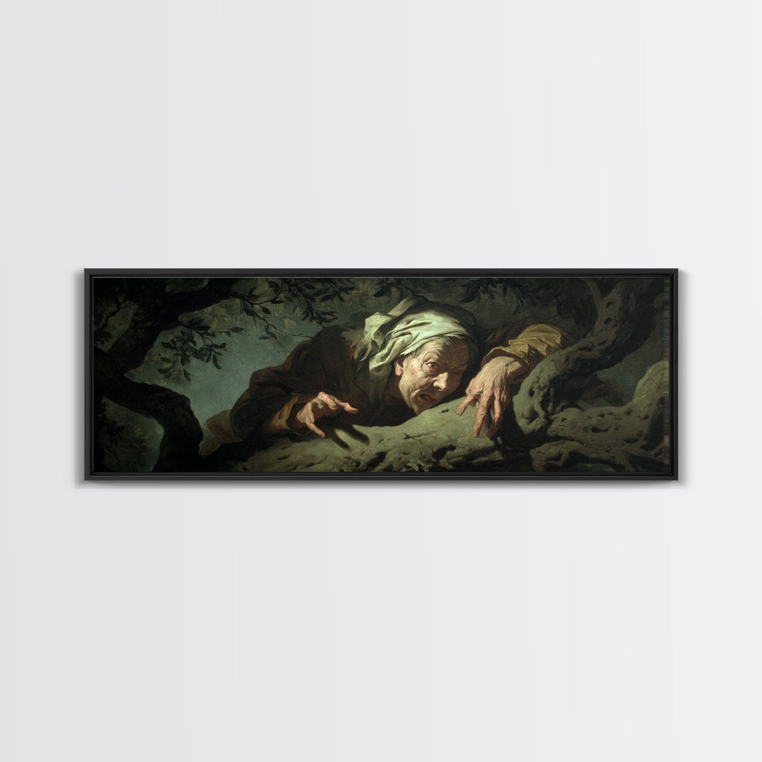 The Orchard Hag, Gothic Nightmare Art, Extra Wide Wall Art, Macabre Wall Art, Canvas Print, Halloween Wall Art, Gothic Home Decor
