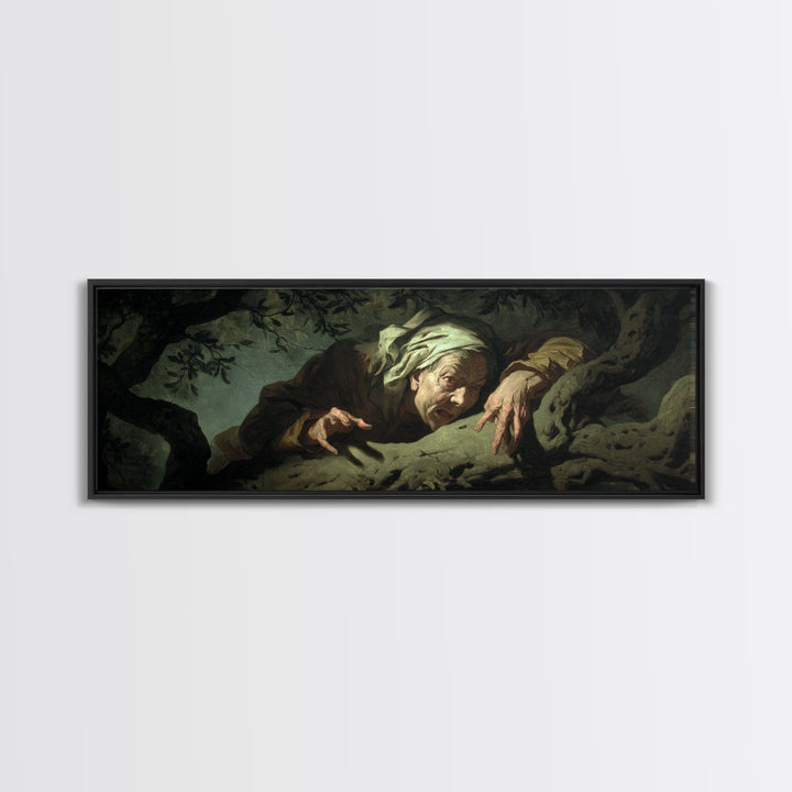 The Orchard Hag, Gothic Nightmare Art, Extra Wide Wall Art, Macabre Wall Art, Canvas Print, Halloween Wall Art, Gothic Home Decor
