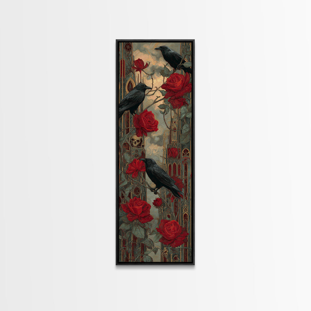 Storm Clouds over an Abandoned Field Framed Canvas Print, Dark Art, Fine Art Print, Living Room Decor, Fine Art, Nocturne, DAR-1x3-50
