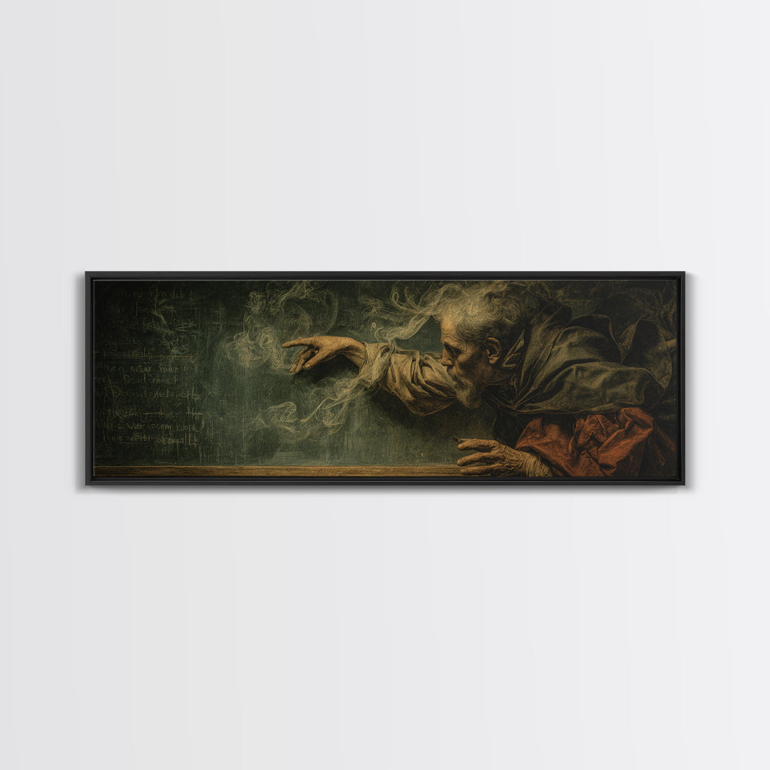 The Silent Schoolhouse, Dark Renaissance Art, Extra Wide Wall Art, Macabre Wall Art, Canvas Print, Halloween Wall Art
