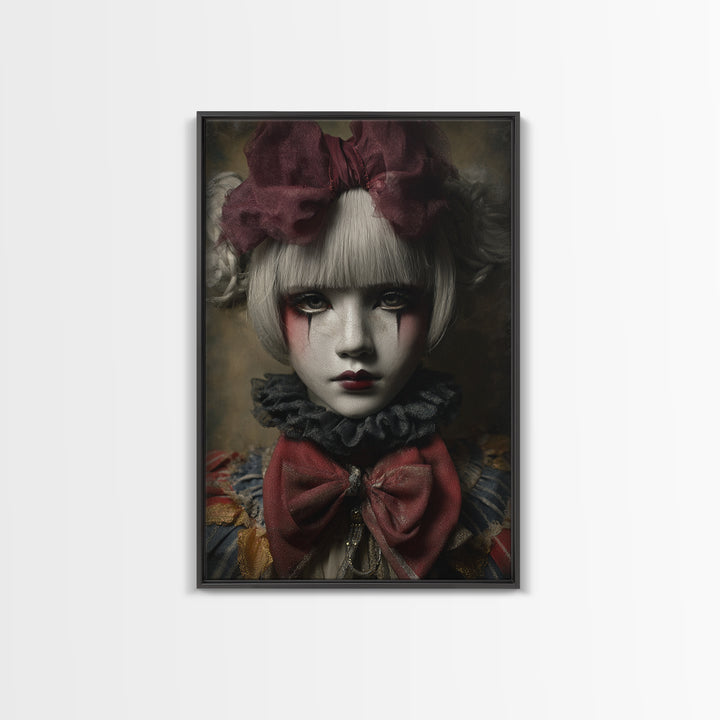 Cracked Porcelain Doll Portrait Canvas Print, Dark Art, Fine Art Print, Living Room Decor, Oil Painting, Nocturne, Wall Decor, DAR-2x3-7