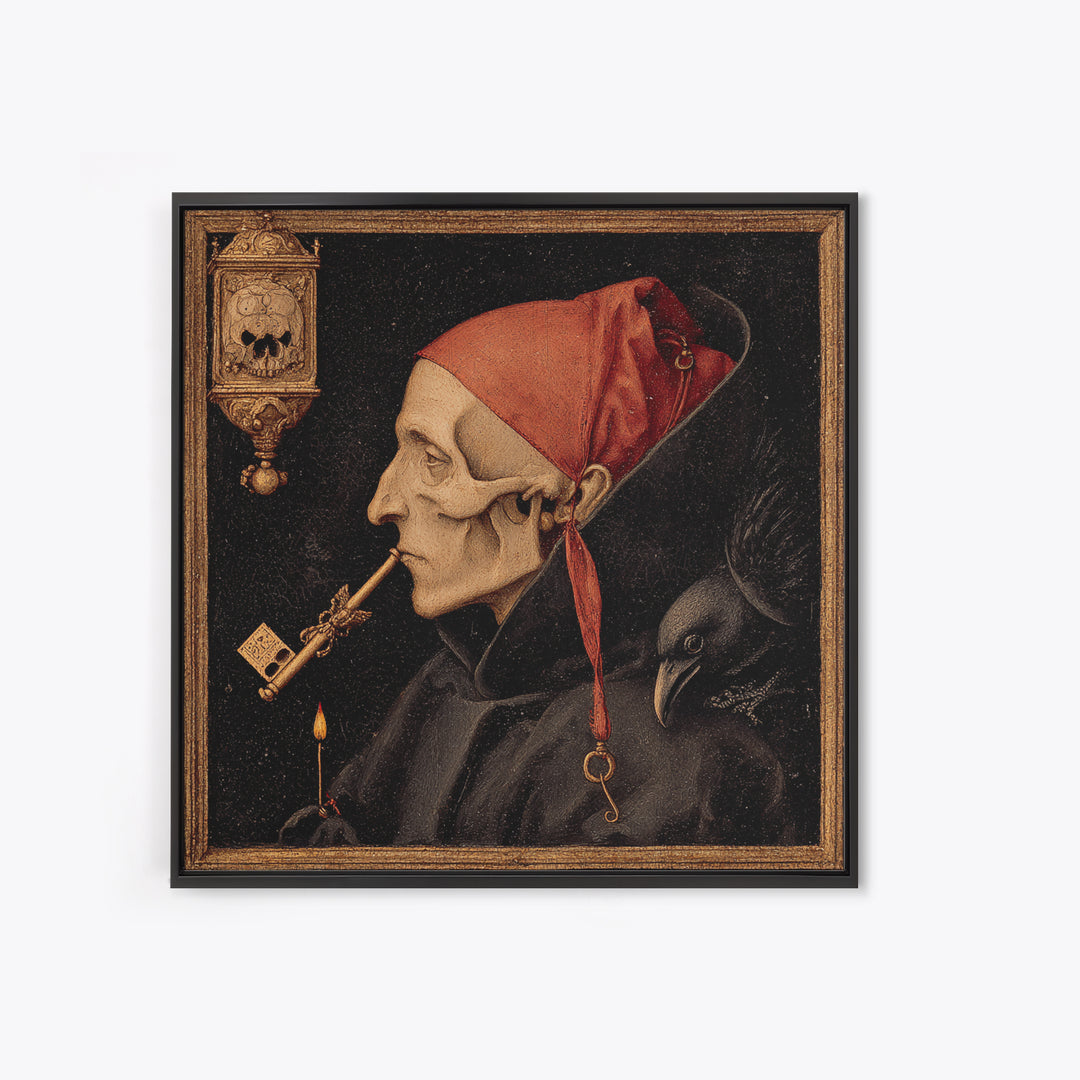 The Coffin Key, Danse Macabre Art, Square Wall Art, Dark Fantasy Wall Art, Canvas Print, Halloween Wall Art