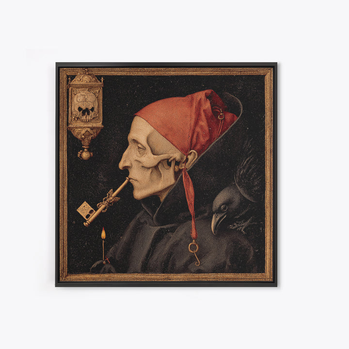 The Coffin Key, Danse Macabre Art, Square Wall Art, Dark Fantasy Wall Art, Canvas Print, Halloween Wall Art
