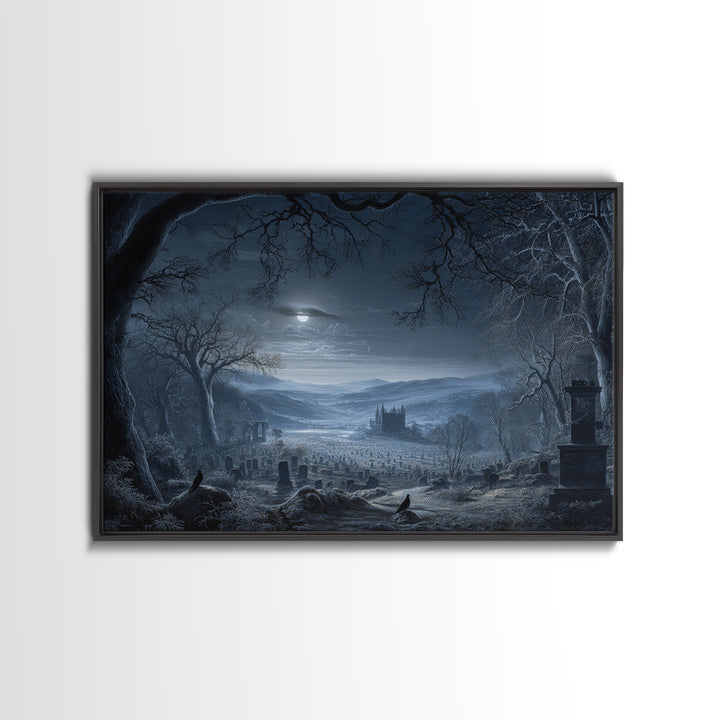 The Antique Spirit Board, Romantic Gothic Landscape, Landscape Wall Art, Dark Fantasy Wall Art, Framed Canvas Print