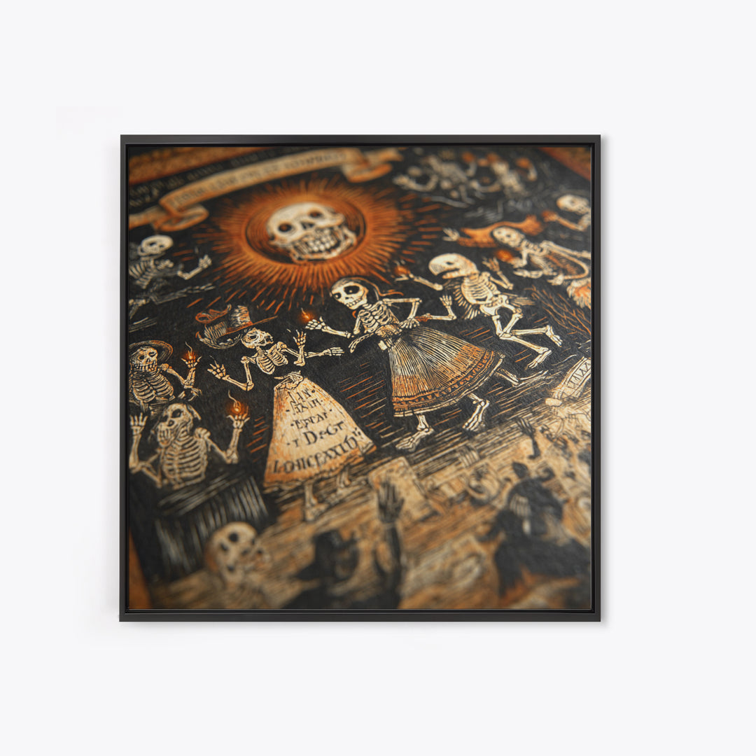 The Antique Spirit Board, Macabre Folk Print Art, Square Wall Art, Gothic Horror Wall Art, Canvas Print, Halloween Wall Art