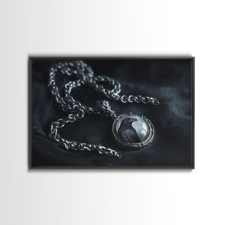 The Moonstone Amulet, Architectural Etching Art, Landscape Wall Art, Macabre Wall Art, Canvas Print, Halloween Wall Art