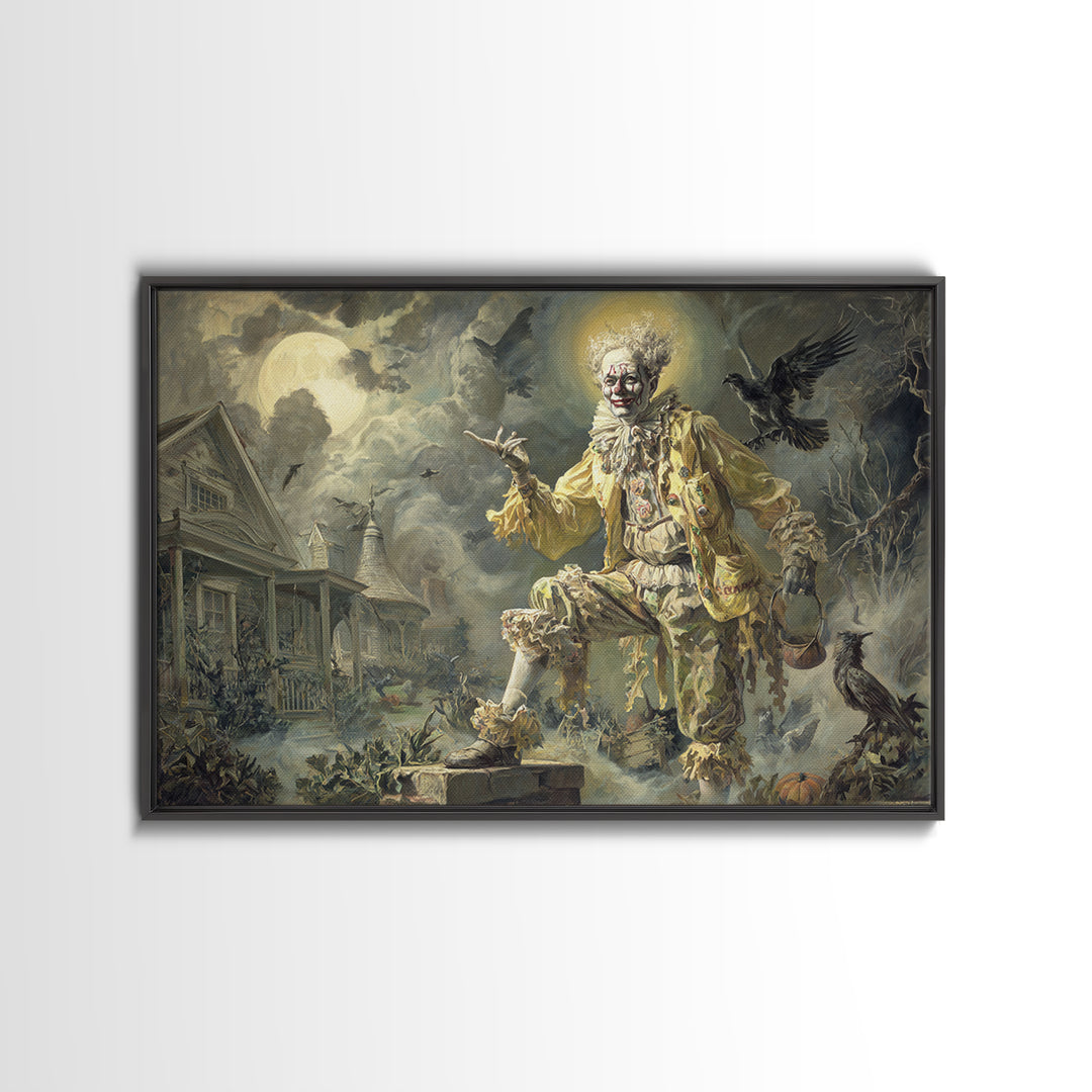 1950s Halloween Nostalgia, Dark Renaissance Art, Landscape Wall Art, Gothic Horror Wall Art, Framed Canvas Print