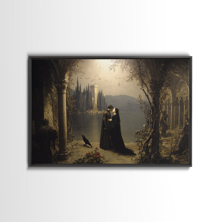 Gothic Romance, Symbolist Gothic Landscape, Landscape Wall Art, Macabre Wall Art, Canvas Print, Halloween Wall Art, Halloween Decor