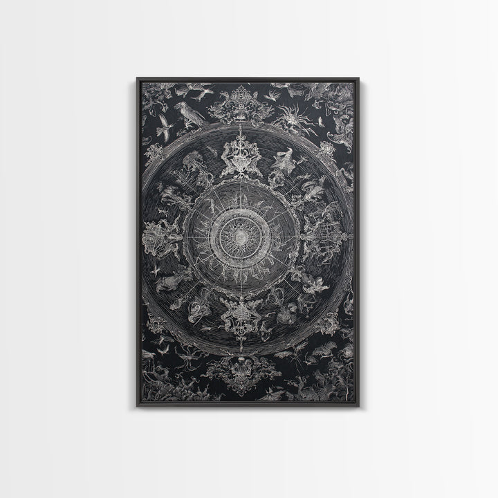 Black Lace And Cobwebs, Victorian Macabre Art, Vertical Wall Art, Gothic Horror Wall Art, Framed Canvas Print, Halloween Wall Art