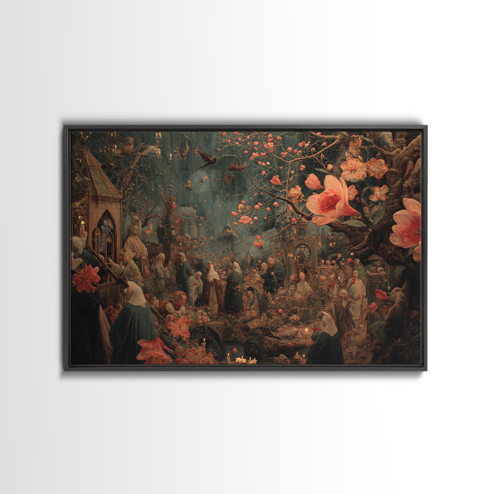 The Poison Garden, Medieval Grotesque Art, Landscape Wall Art, Gothic Horror Wall Art, Canvas Print, Halloween Wall Art