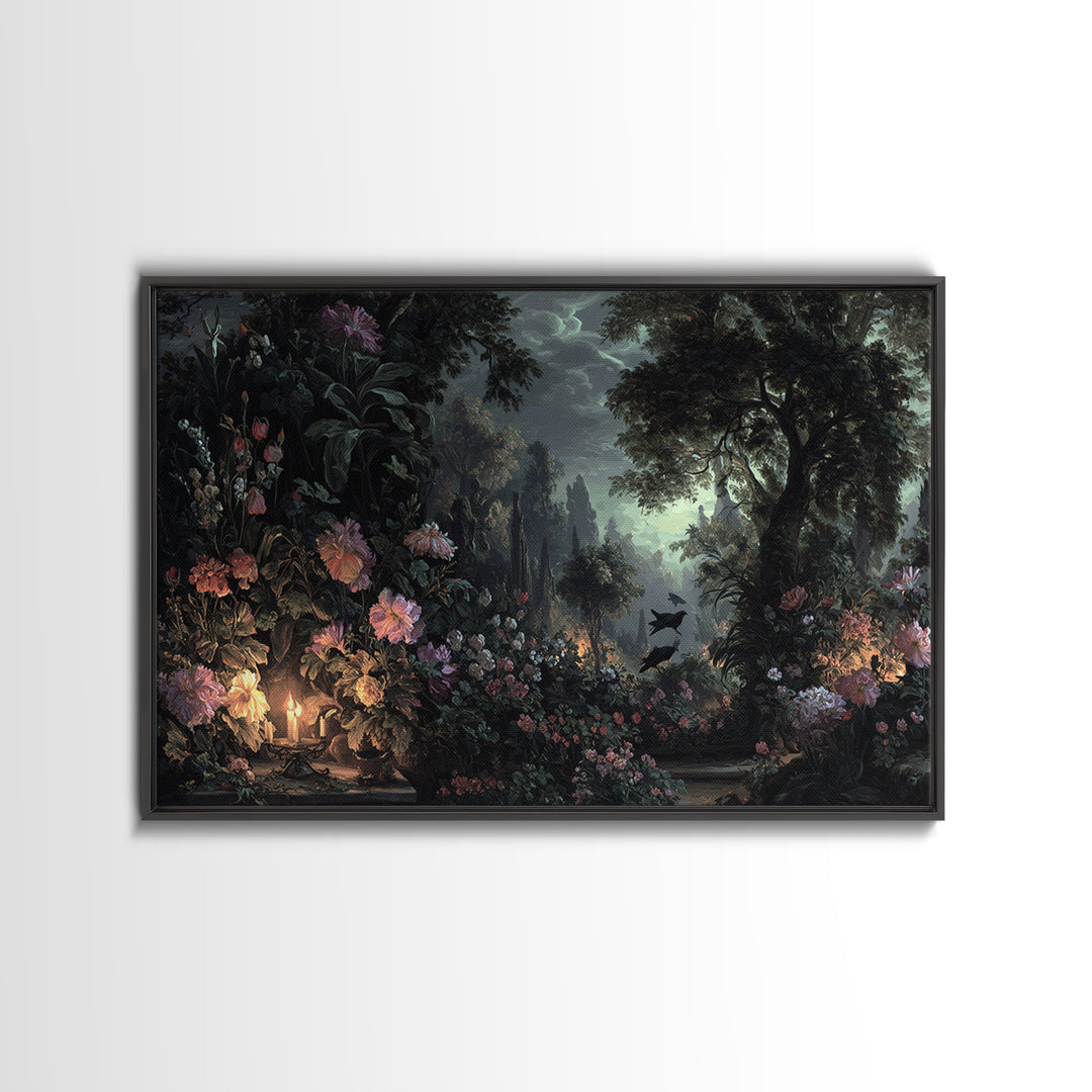The Poison Garden, Baroque Witchcraft Art, Landscape Wall Art, Macabre Wall Art, Canvas Print, Halloween Wall Art, Statement Wall Art