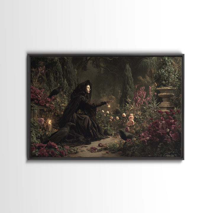 The Poison Garden, Symbolist Gothic Landscape, Landscape Wall Art, Gothic Horror Wall Art, Framed Canvas Print, Halloween Wall Art