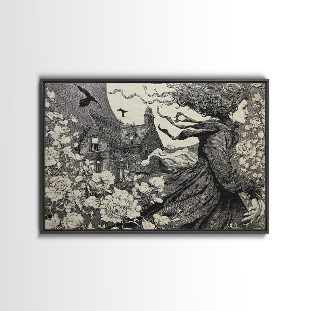 The Poison Garden, Victorian Macabre Art, Landscape Wall Art, Macabre Wall Art, Canvas Print, Halloween Wall Art, Horror Wall Art