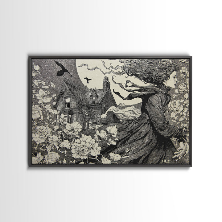 The Poison Garden, Victorian Macabre Art, Landscape Wall Art, Macabre Wall Art, Canvas Print, Halloween Wall Art, Horror Wall Art