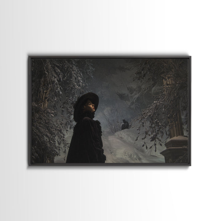 Frozen Halloween, Dark Symbolist Art, Landscape Wall Art, Gothic Horror Wall Art, Canvas Print, Halloween Wall Art