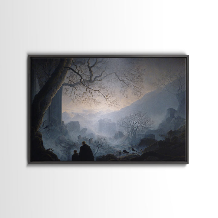 The Dream Eater, Romantic Gothic Landscape, Landscape Wall Art, Macabre Wall Art, Framed Canvas Print, Halloween Wall Art