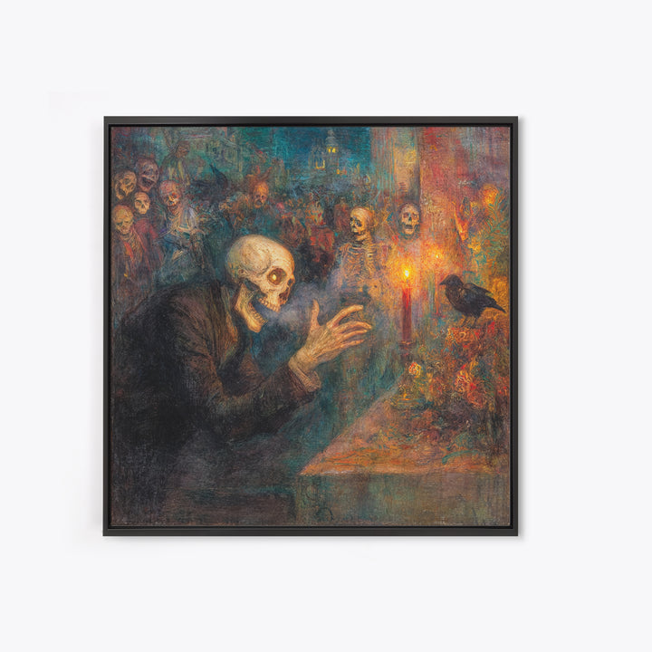 The Dream Eater, Grotesque Carnival Art, Square Wall Art, Dark Halloween Decor, Canvas Print, Halloween Wall Art, Collectible Wall Decor
