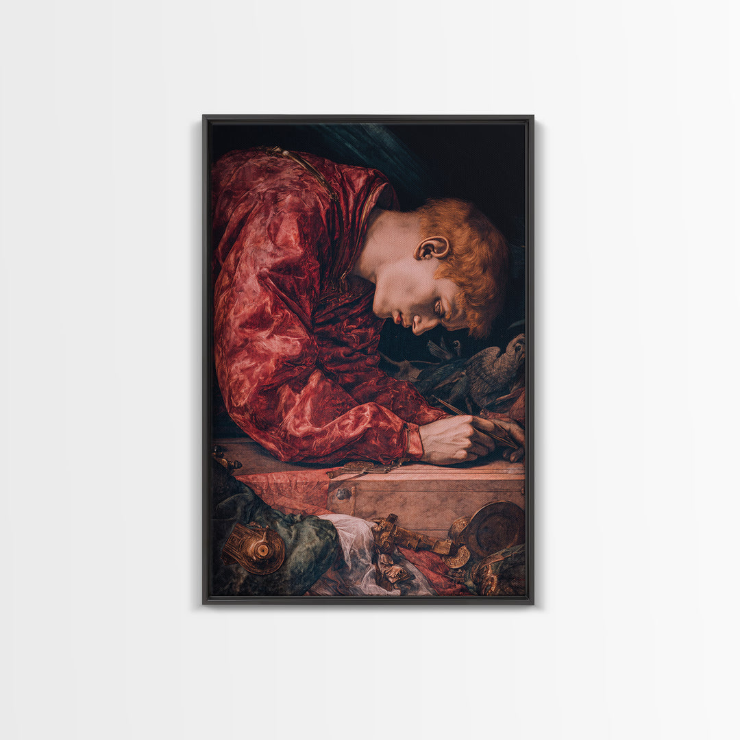 The Royal Coffin Maker, Dark Renaissance Art, Vertical Wall Art, Macabre Wall Art, Canvas Print, Halloween Wall Art