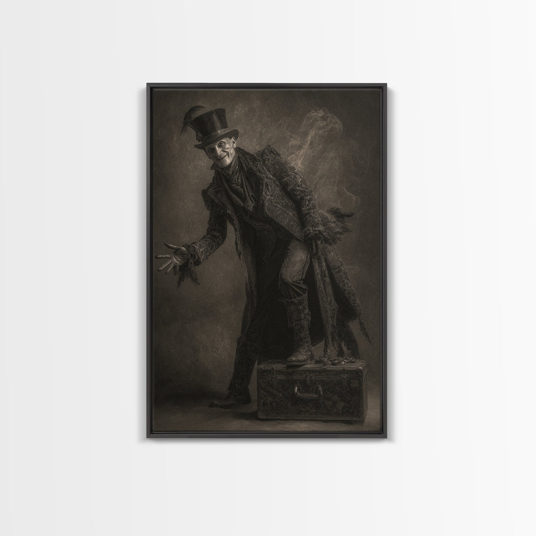 The Royal Coffin Maker, Symbolist Dream Art, Vertical Wall Art, Dark Fantasy Wall Art, Canvas Print, Halloween Wall Art