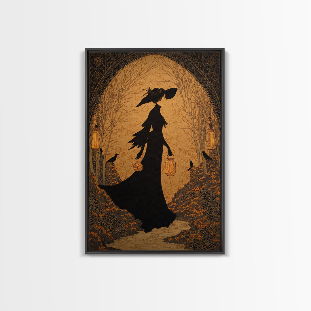 The Soul Collector, Decadent Line Art, Vertical Wall Art, Macabre Wall Art, Canvas Print, Halloween Wall Art, Dark Fantasy Art