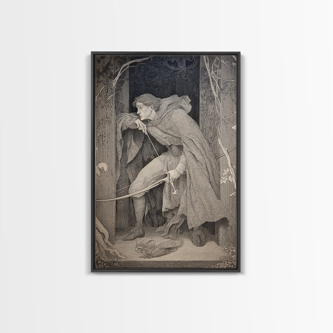 The Ghost Of The Witch Hunter, Victorian Macabre Art, Vertical Wall Art, Gothic Horror Wall Art, Canvas Print, Halloween Wall Art