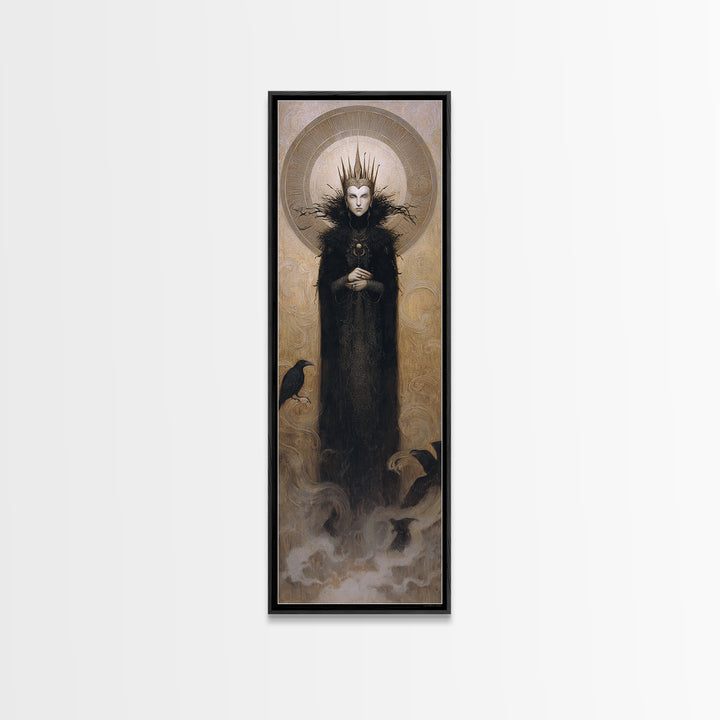 The Thorn-Crowned King, Surreal Apocalyptic Art, Tall Narrow Wall Art, Dark Fantasy Wall Art, Canvas Print, Halloween Wall Art