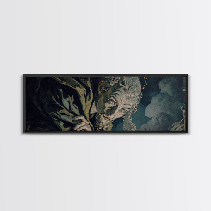 The Ash-Covered Oracle, Dark Renaissance Art, Extra Wide Wall Art, Gothic Horror Wall Art, Canvas Print, Halloween Wall Art