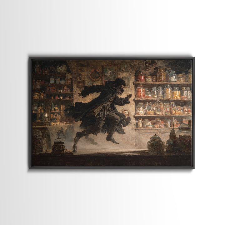 The Goblin Candy Shop, Symbolist Gothic Landscape, Landscape Wall Art, Dark Halloween Decor, Canvas Print, Halloween Wall Art