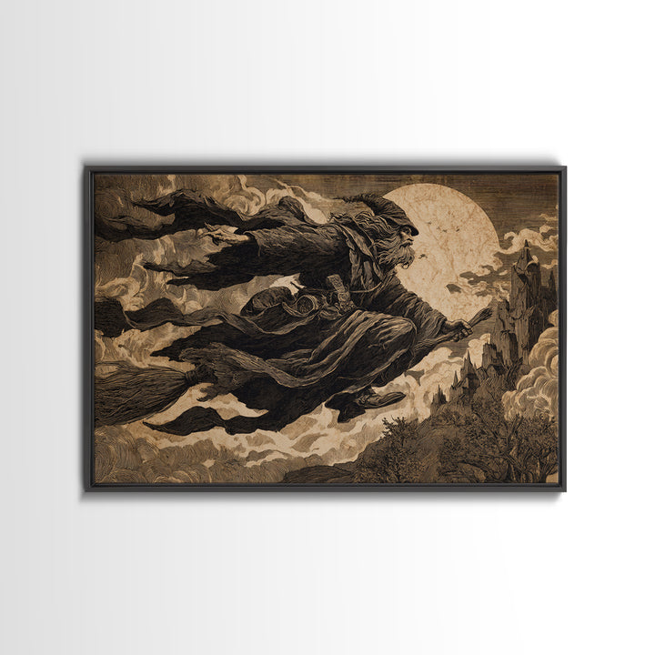 The Candy Corn Kingdom, Baroque Witchcraft Art, Landscape Wall Art, Dark Fantasy Wall Art, Framed Canvas Print, Halloween Wall Art