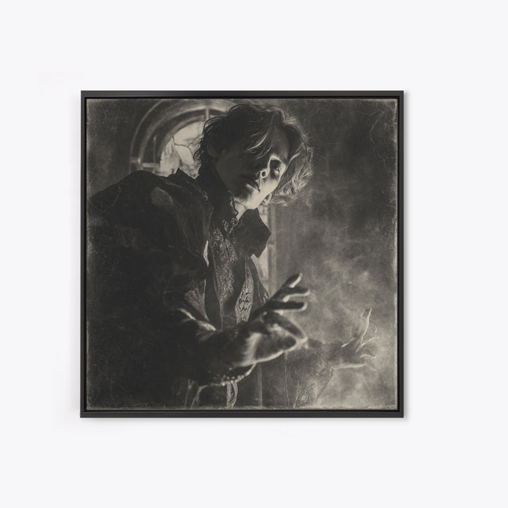 The Cathedral Of Bones, Dark Symbolist Art, Square Wall Art, Dark Fantasy Wall Art, Canvas Print, Halloween Wall Art