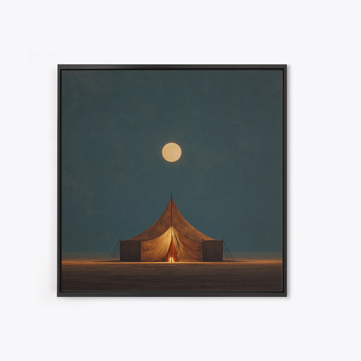 Moroccan Desert Tent Framed Canvas Print, Desert Art, Abstract Wall Art, Southwestern Decor, Desert, Digital Download Art, DES-1x1-11