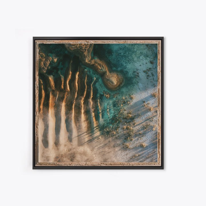 Wind Carved Dune Patterns from Above Canvas Print, Desert Art, Print, Southwestern Decor, Fine Art, Desert, Watercolor Painting, DES-1x1-20