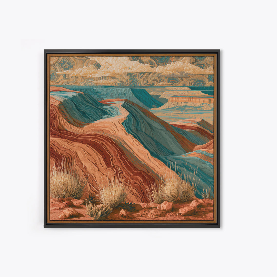 Wind Carved Dune Patterns from Above Canvas Print, Desert Art, Digital Download Art, Southwestern Decor, Fine Art, Desert, DES-1x1-92
