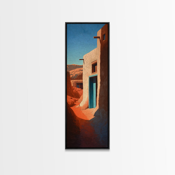 Moroccan Desert Tent Framed Canvas Print, Desert Art, Nature Wall Art, Southwestern Decor, Fine Art, Desert, Home Decor, DES-1x3-47