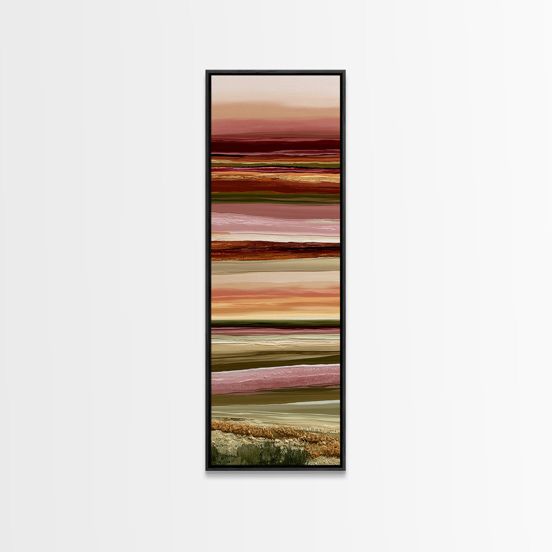 Abstract Heatwave Horizon Canvas Print, Desert Art, Western Decor, Southwestern Decor, Oil Painting, Desert, Modern Decor, DES-1x3-73