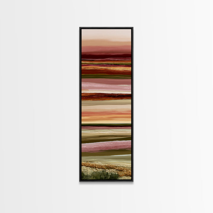 Abstract Heatwave Horizon Canvas Print, Desert Art, Western Decor, Southwestern Decor, Oil Painting, Desert, Modern Decor, DES-1x3-73