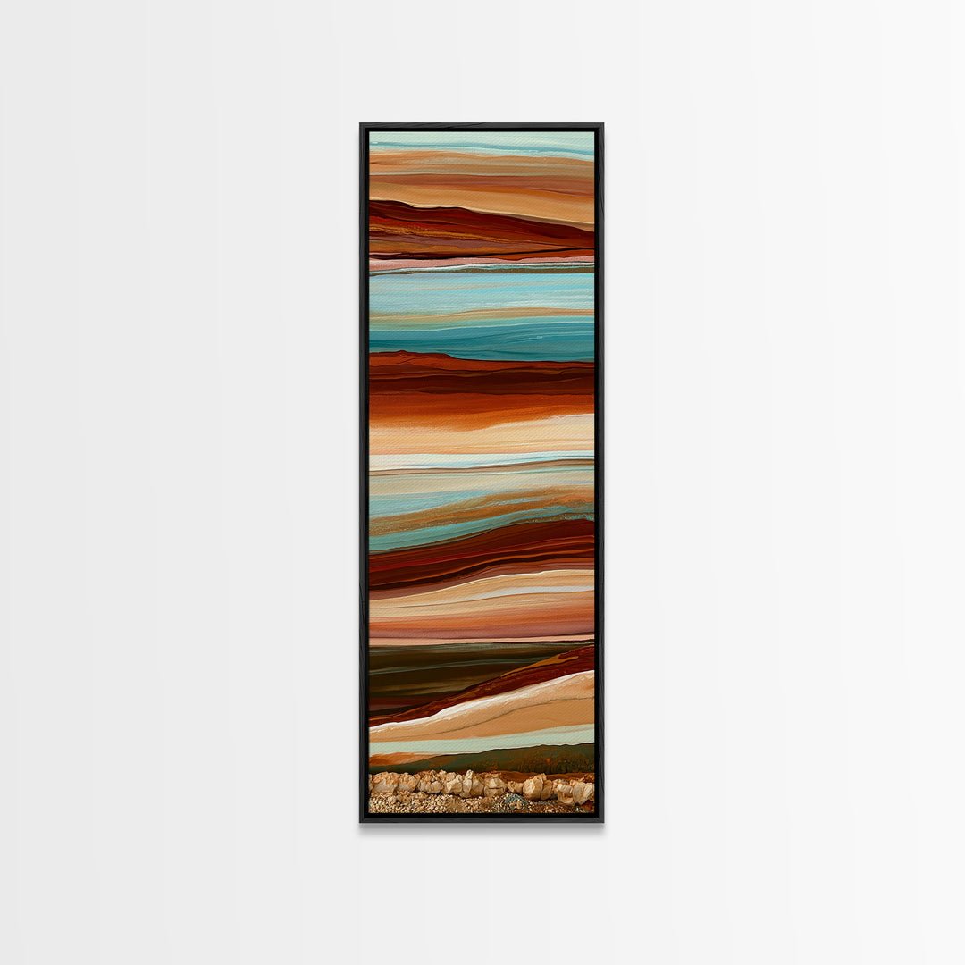 Abstract Heatwave Horizon Canvas Print, Desert Art, Home Decor, Southwestern Decor, Desert, Printable Art, Living Room Decor, DES-1x3-97