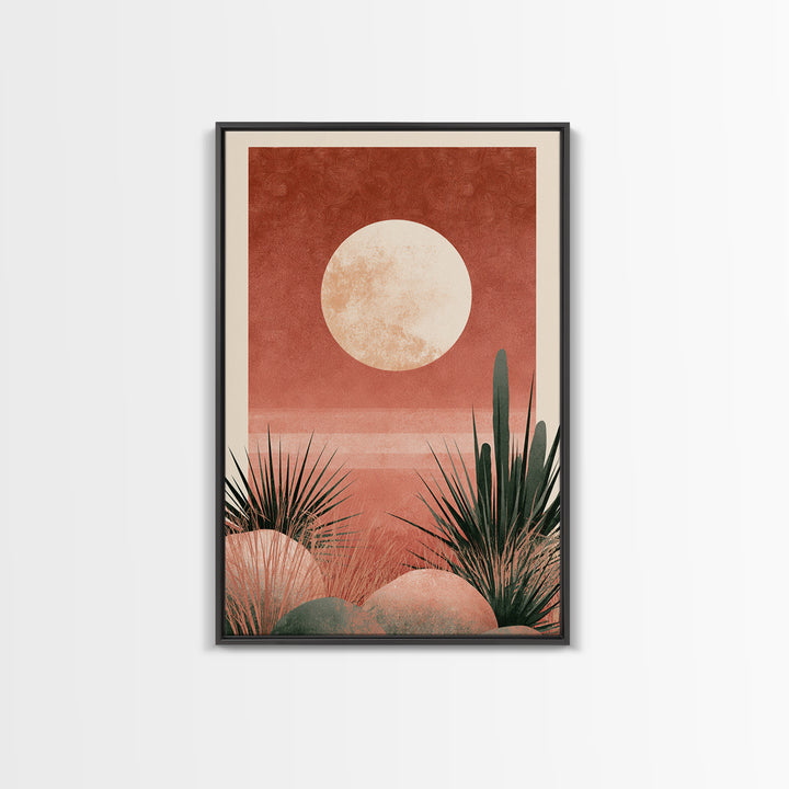 Minimal Beige Sun Canvas Print, Desert Art, Large Wall Art, Southwestern Decor, Desert, Western Wall Art, Mountain Wall Art, DES-2x3-54