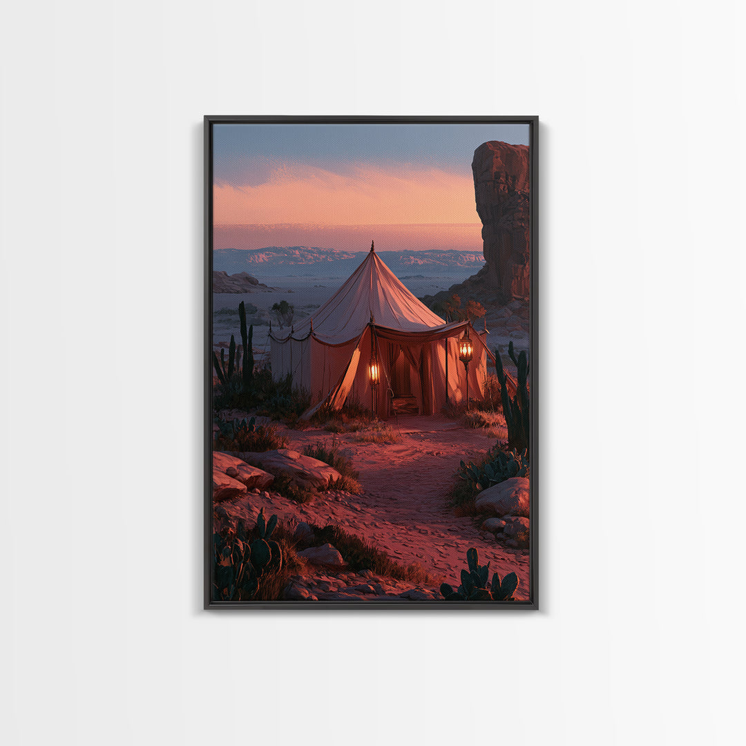Moroccan Desert Tent Canvas Print, Desert Art, Digital Download Art, Southwestern Decor, Fine Art, Desert, Minimalist Decor, DES-2x3-67