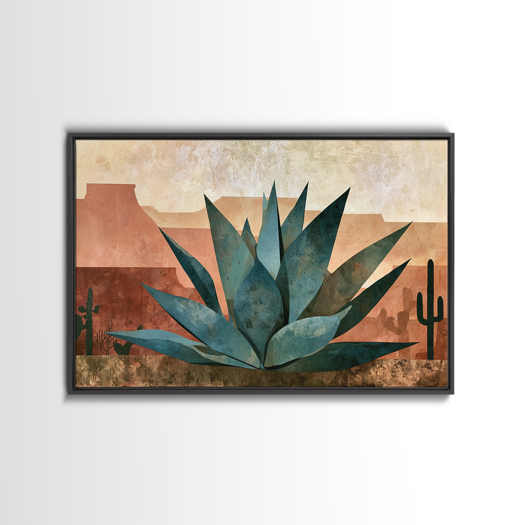 Agave Plant Closeup Canvas Print, Desert Art, Landscape Wall Art, Southwestern Decor, Fine Art, Desert, Luxury Decor, DES-3x2-4