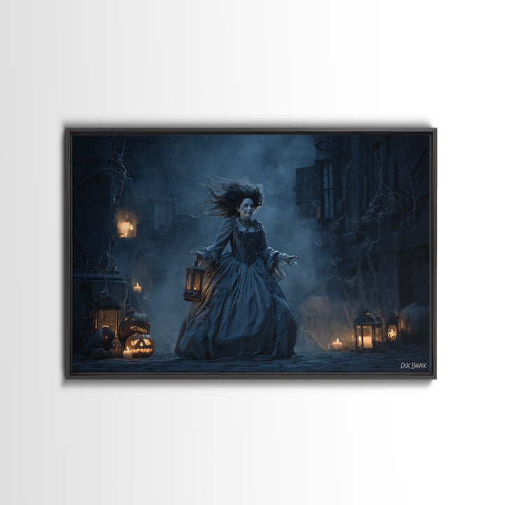 The Banshee Singer, Landscape Wall Art, Haunted Gothic Art, Framed Canvas Print, Halloween Wall Decor, Gothic Home Decor