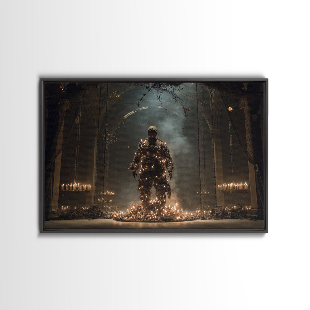 The Candlewax Man, Landscape Wall Art, Spooky Home Decor, Canvas Print, Halloween Wall Decor, Gothic Home Decor, Halloween Wall Art