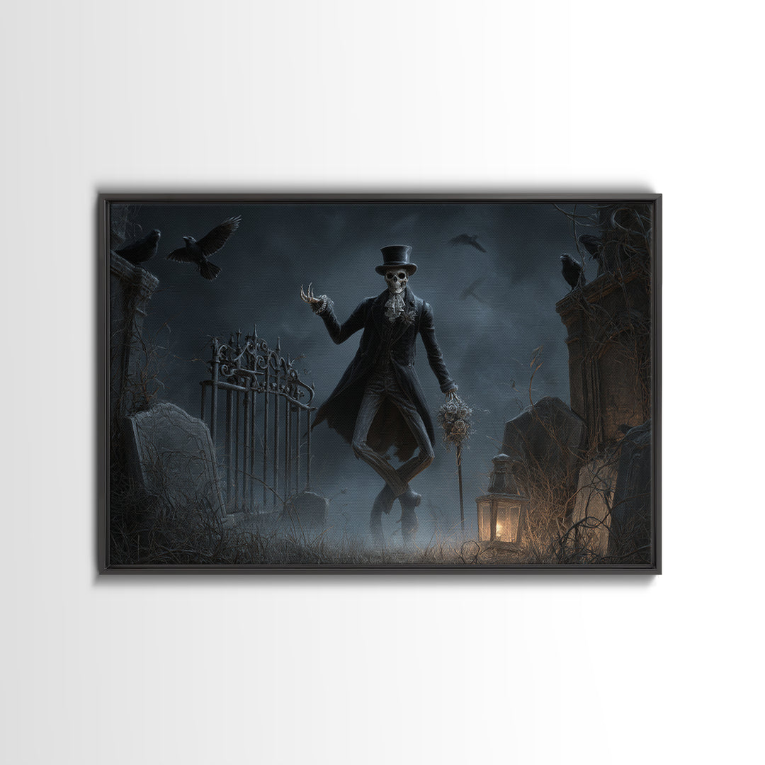 The Ghostly Groom, Landscape Wall Art, Spooky Home Decor, Canvas Print, Halloween Wall Decor, Gothic Home Decor, Halloween Wall Art