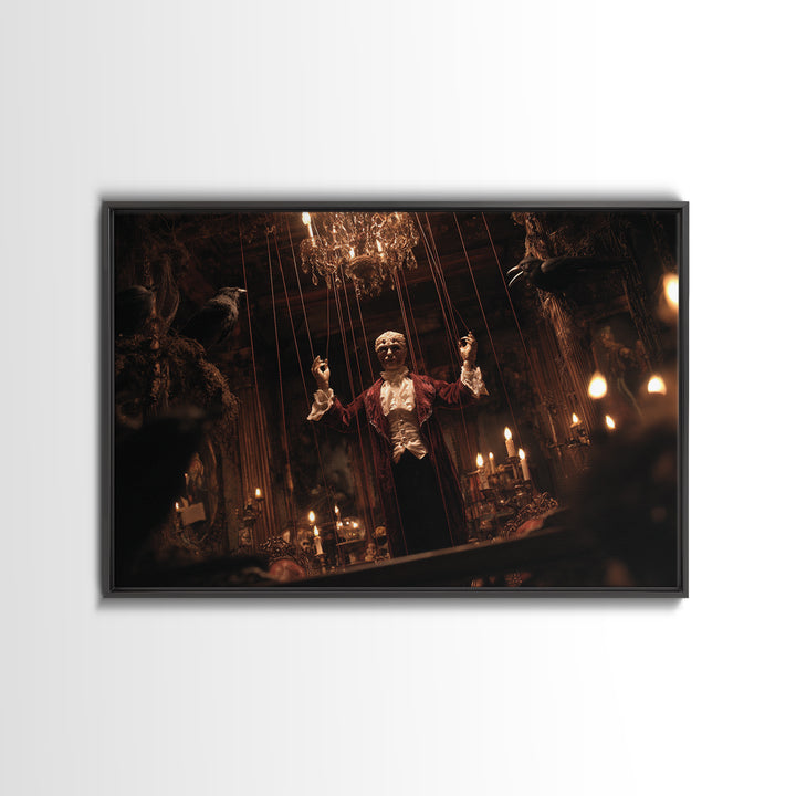The Marionette Master, Landscape Wall Art, Dark Halloween Decor, Canvas Print, Halloween Wall Decor, Gothic Home Decor, Horror Wall Art