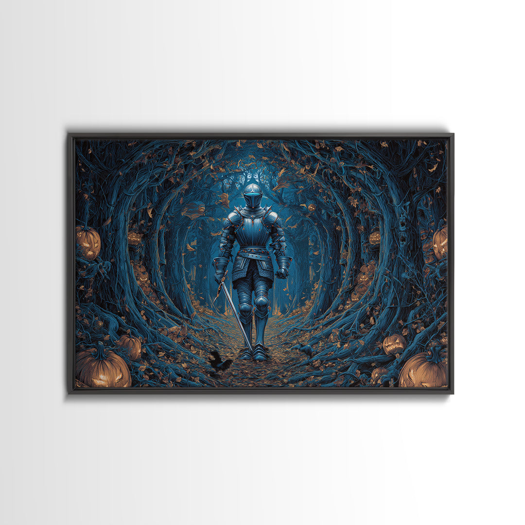 The Spectral Knight, Landscape Wall Art, Dark Fantasy Wall Art, Canvas Print, Halloween Wall Decor, Gothic Home Decor, Halloween Decor