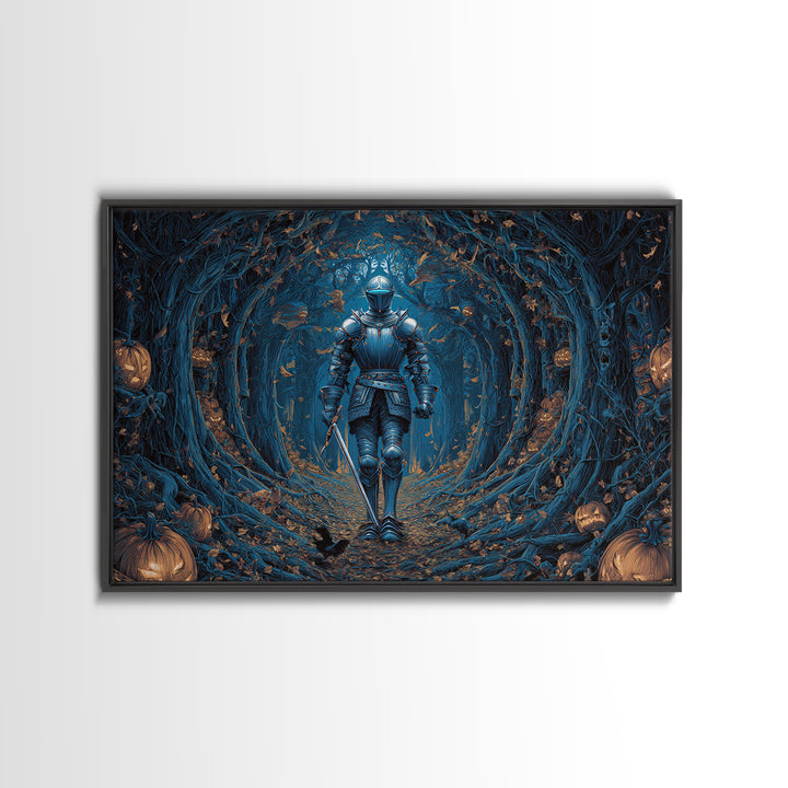 The Spectral Knight, Landscape Wall Art, Dark Fantasy Wall Art, Canvas Print, Halloween Wall Decor, Gothic Home Decor, Halloween Decor