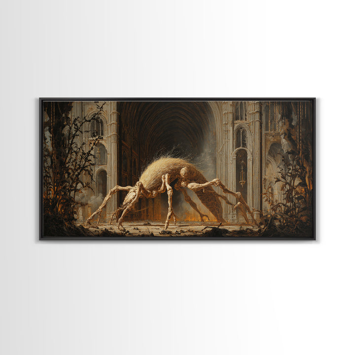 The Cornfield Crawler, Wide Panoramic Art, Spooky Home Decor, Canvas Print, Halloween Wall Decor, Gothic Home Decor, Spooky Wall Decor