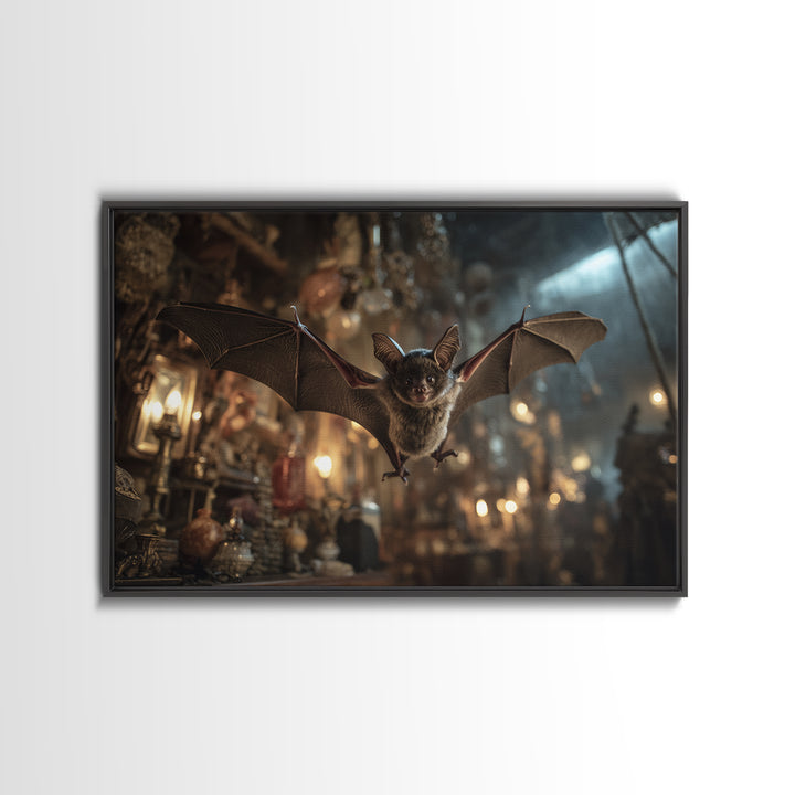 The Bat-Winged Imp, Landscape Wall Art, Spooky Home Decor, Canvas Print, Halloween Wall Decor, Gothic Home Decor, Spooky Wall Decor