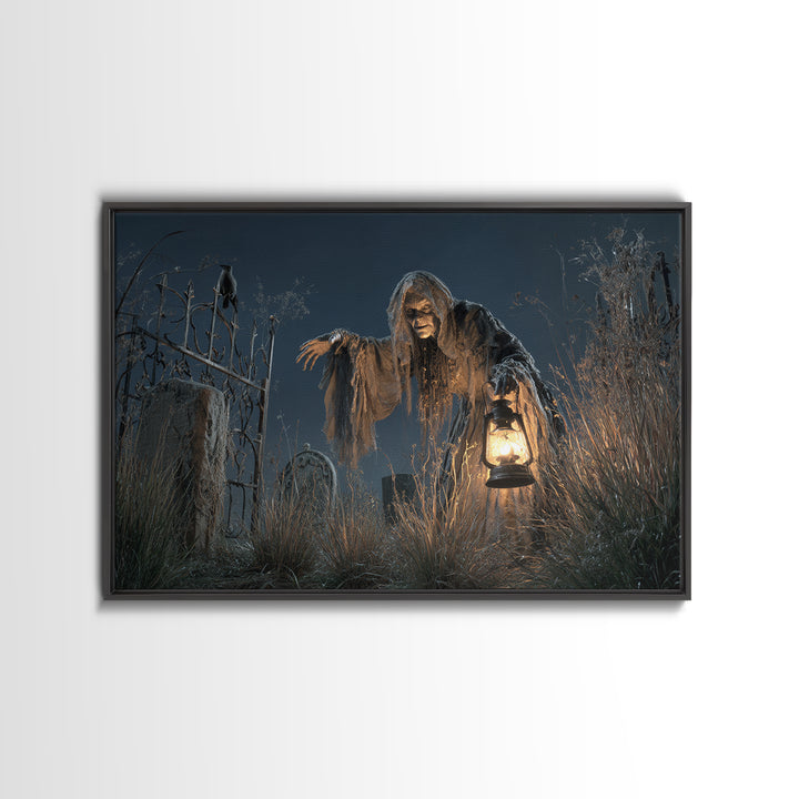The Salt-Marsh Witch, Landscape Wall Art, Dark Halloween Decor, Canvas Print, Halloween Wall Decor, Gothic Home Decor